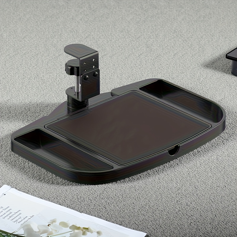 Image of A Set Of Under-desk Storage Mouse Pads, Suitable For Office And Home Use, With A Desk Clamp For , Used For Office Work And Storage, Supplies, Desk & Drawer Organizer For Home Storage