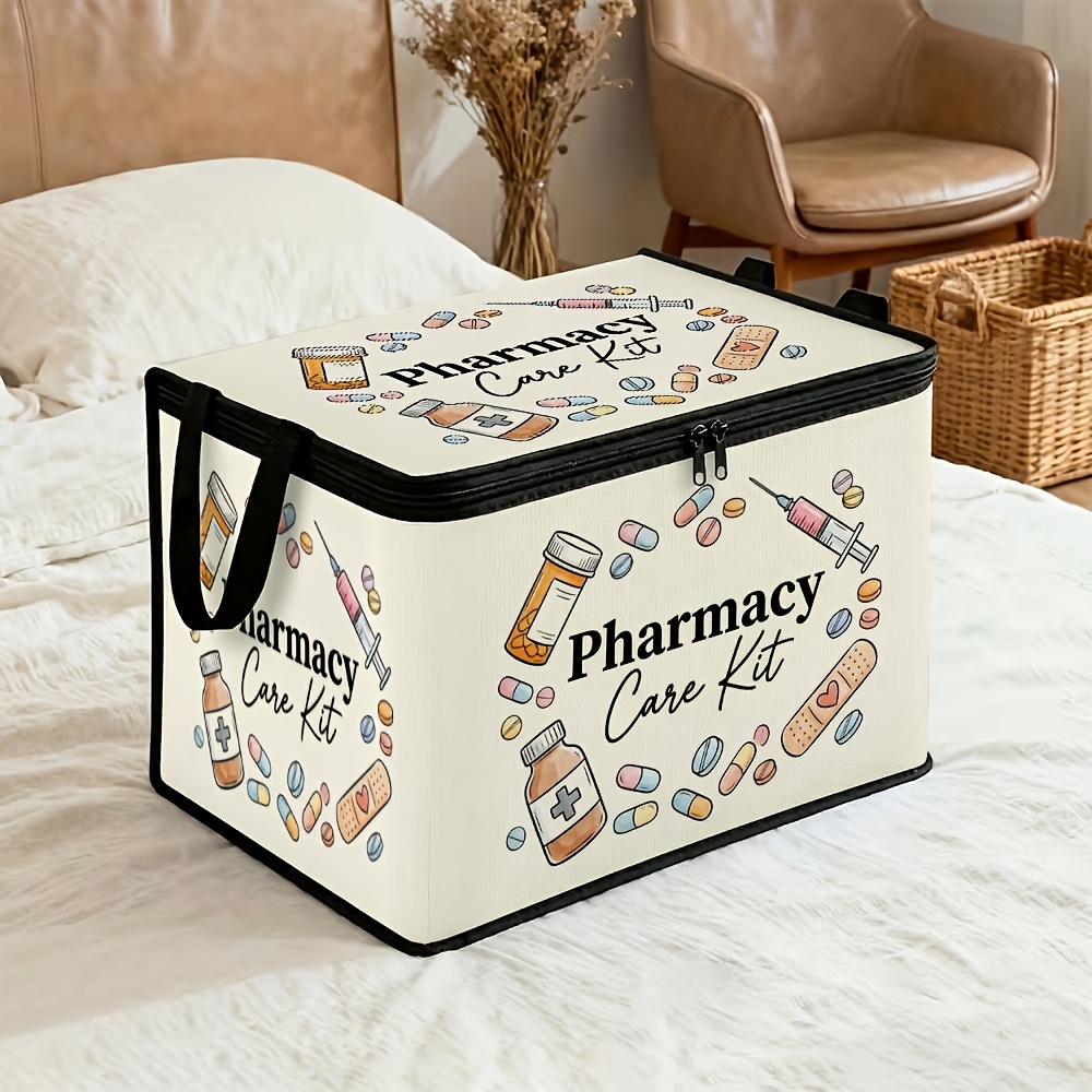 1pc covered storage organizer box vintage     for medication care capsule style bedding pillow and storage box foldable clothing storage bag durable fabric organizer with   zipper design suitable for storing  