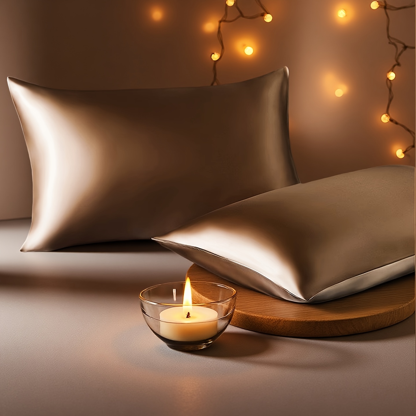 TEMU 2-pack Luxury Silk Pillowcase | Soft And Comfortable Solid Color Pillowcase, Hypoallergenic, Protects Hair And Skin, Durable, Shiny, Perfect