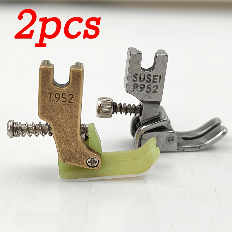TEMU Juego de pies prensatelas ahuecadores ajustables P952 de acero y T952 de plástico para plisar, fruncir y doblar para máquina de coser eléctrica