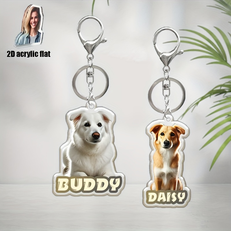 

1pc/3pcs Keychain, Women's Pendant, Keychain, , , , Personalized Photos, Double- , Collectible Commemorative