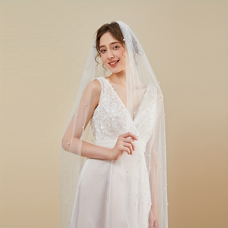 BZKSER Brautschleier 90 Cm - Tüll Schleier Mit Kamm Für Hochzeit