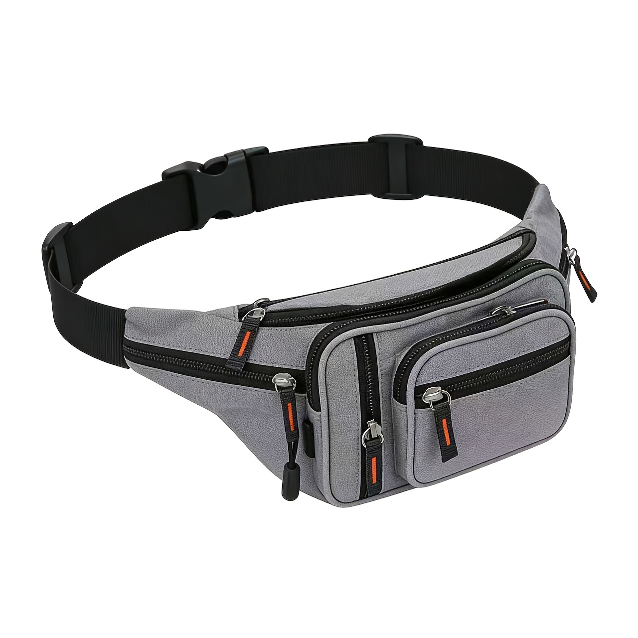 TEMU Multifunctional High Quality Nylon Waist Bag, Unisex, Suitable For Outdoor Hiking, Running, Cycling, Large Capacity Crossbody Storage Belt Bag
