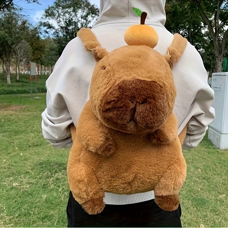 

Capybara Plush Backpack Cute Fashion Plush Doll Fur Bag, Multi-purpose Storage Bag, Capybara Plush Doll, Stuffed Toy, Throw Pillow For Sofa, Home Decoration, Holiday Gifts Eid Mubarak