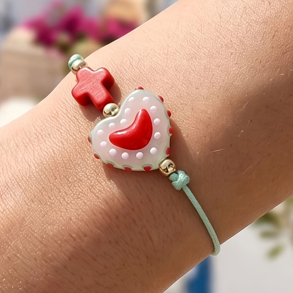 Women's Bohemian Multicolor Heart Bracelet, Y2K Trend