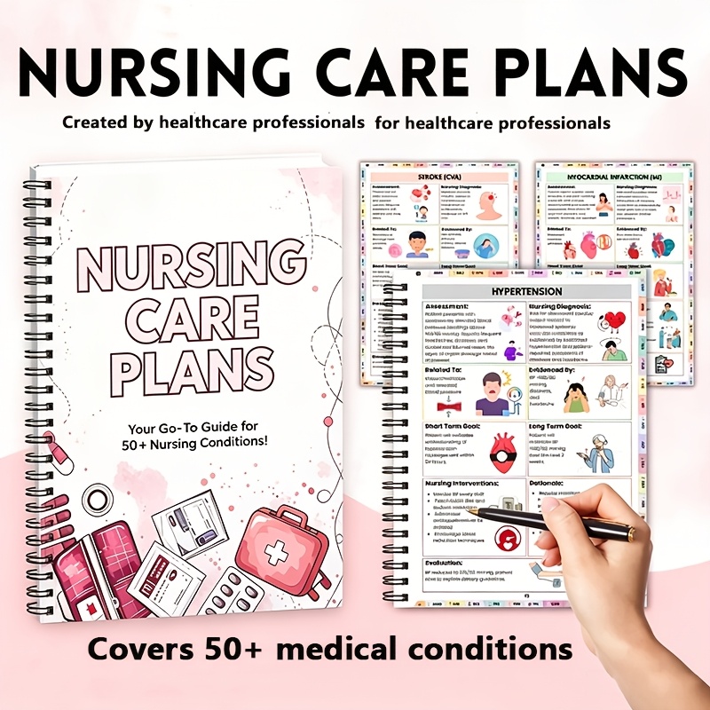 TEMU 1pc Handbook | Covers Over 50 Common With Practical Forms For Nursing And Intervention, Standardized Care Processes And Assessment . A Nursing
