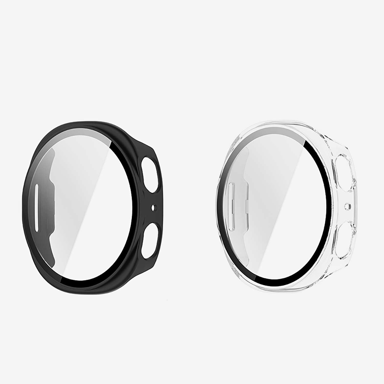 TEMU 2-pack Case For Galaxy Watch 8 44mm Additions Pc Shockproof Bumper And Tempered Glass Screen Protector Galaxy Watch 8 40mm Cover