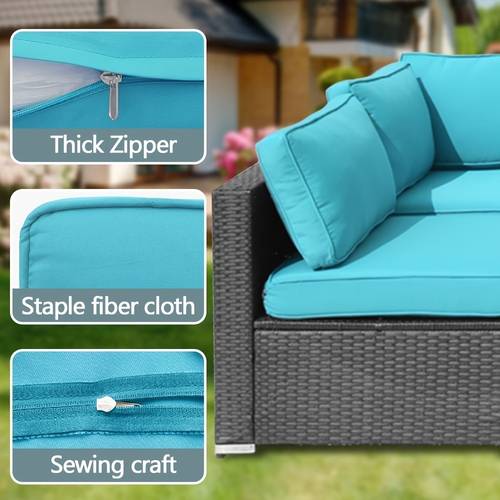 covers for 14pcs outdoor cushion replacement washable w zipper for 6 sofa patio slipcovers set seat and back covers beige 23 4x23 4x4inch