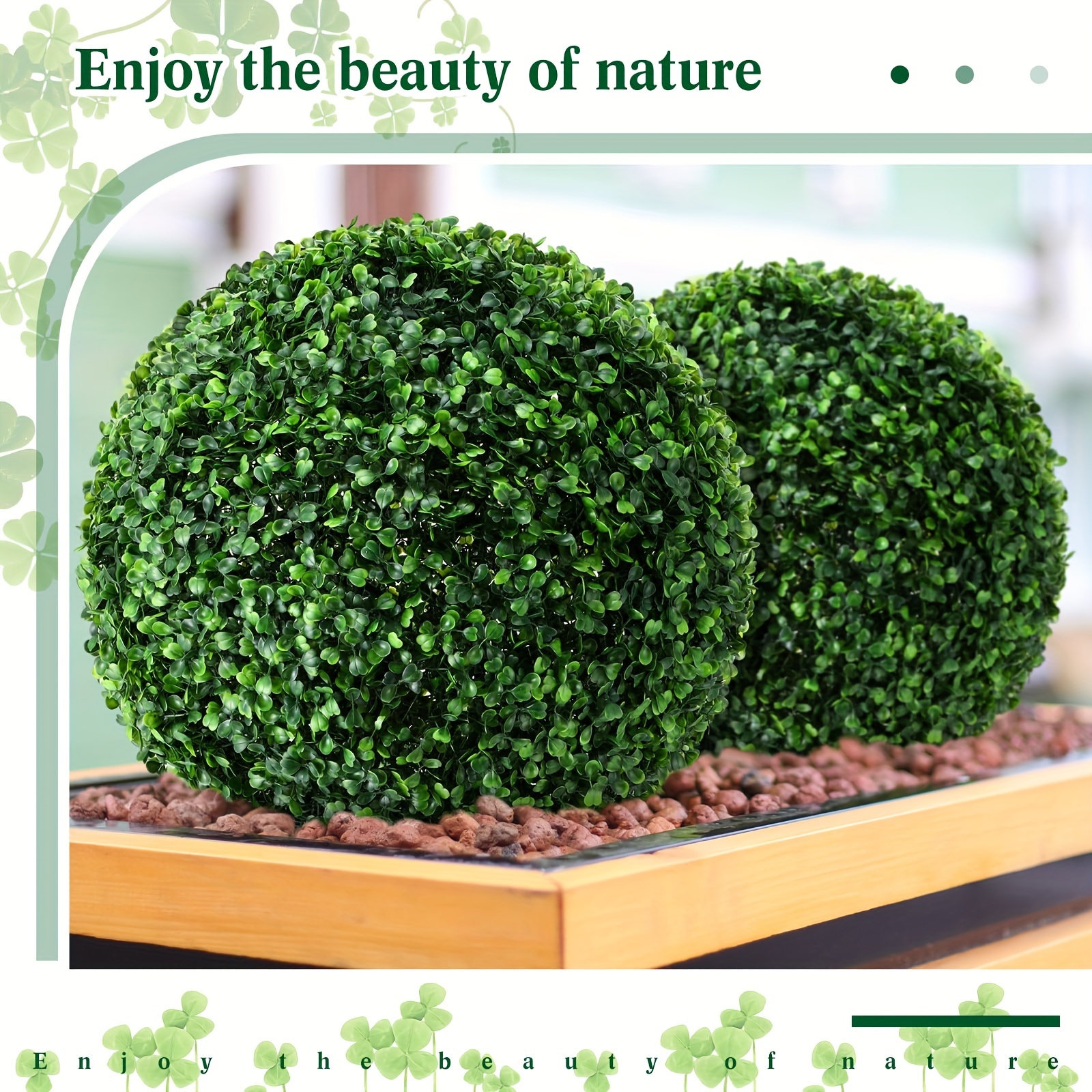 

2pcs Artificial Plant Topiary Ball, Faux Boxwood Balls For Outdoor Uv Resistant Garden Spheres Decorative For Backyard, Balcony, Porch, Wedding And Home Décor