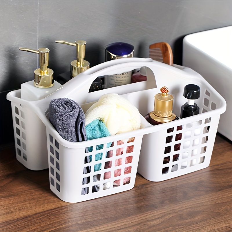 

Versatile Plastic Bath Basket With Handle - Portable Shower Caddy For Toiletries & Sundries, Ideal For Home Organization