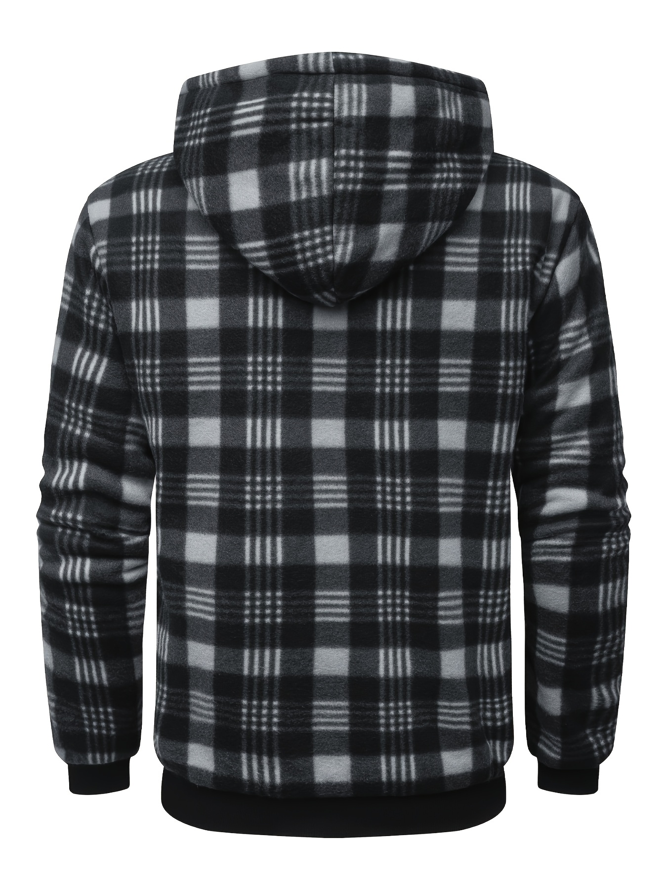 Men'S Heavyweight Fleece Hooded Jackets Thick Sherpa Lined Flannel Plaid Shirt with Full Zip 19 Men'S Heavyweight Fleece Hooded Jackets - Thick Sherpa Lined Flannel Plaid Shirt with Full Zip