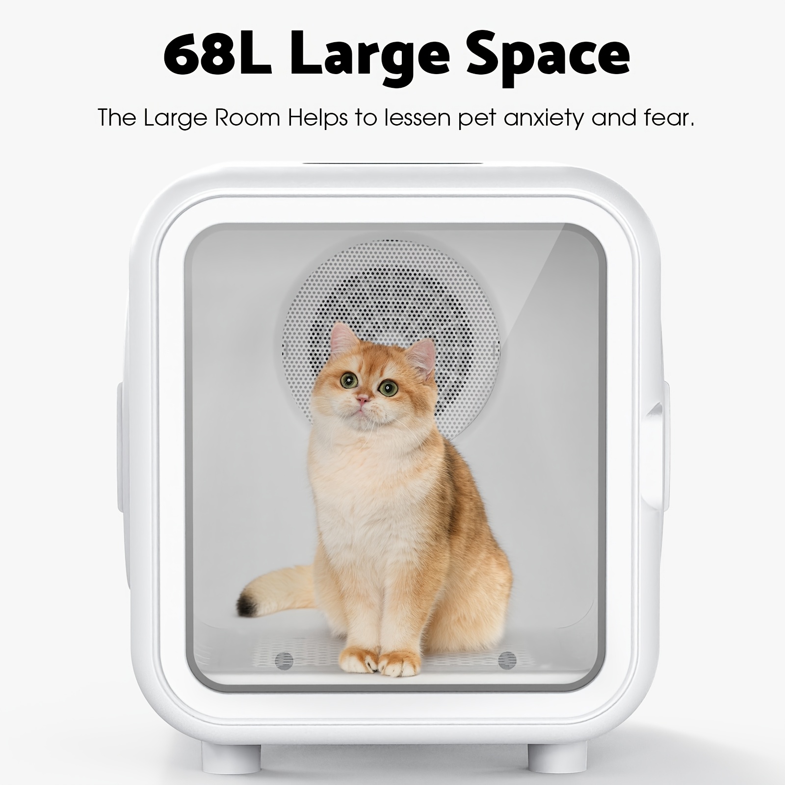 Cobuy Pet Dryer Box 68L, 15Min Fast 360° Drying, No More Pet Scared of Blower, 5 Modes for Cats Small Dogs - Image 4