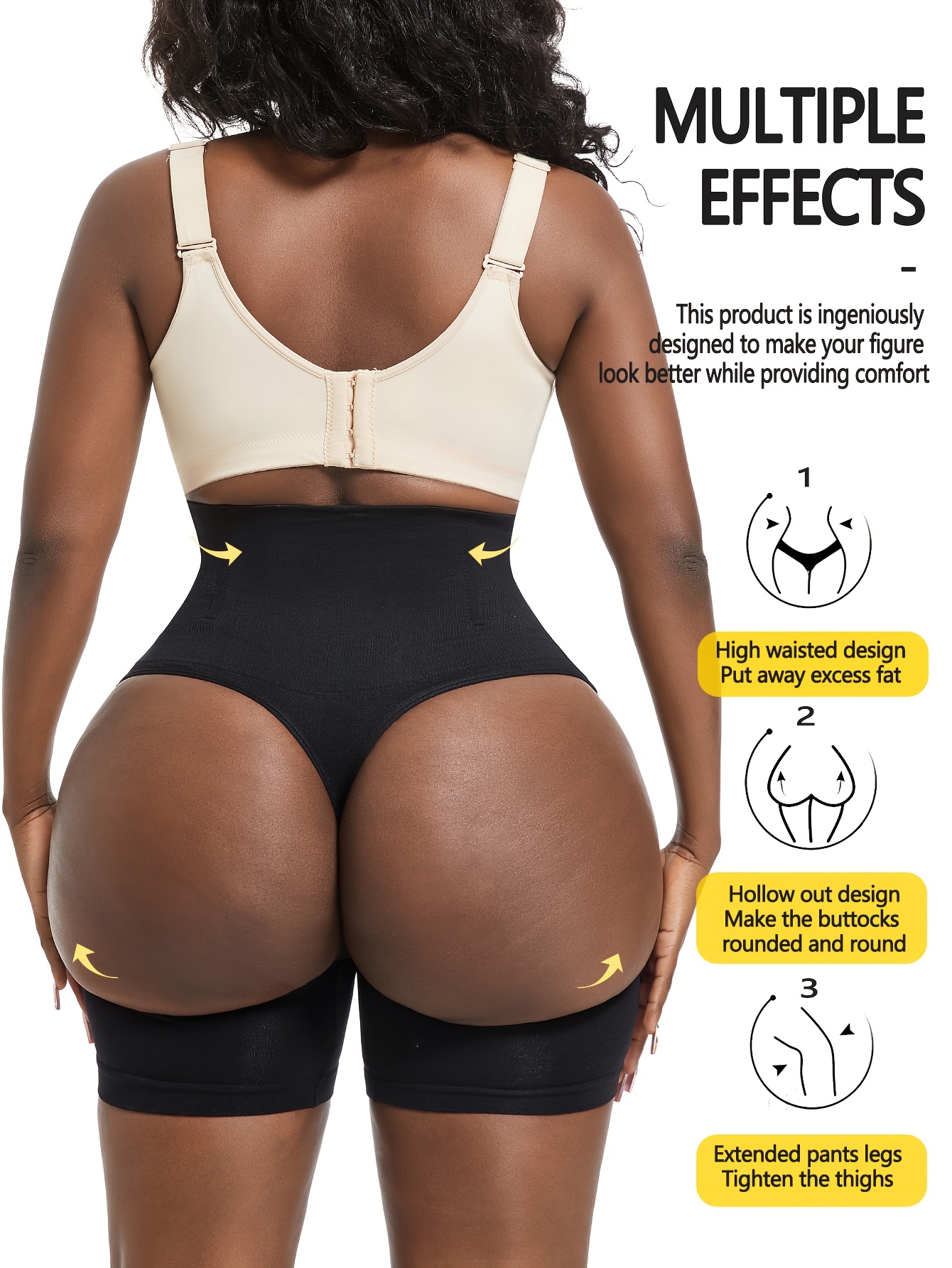 Two piece set of hip lifting pants with a feminine feel, revealing buttocks and lifting hips, shaping the body with a large waist and waist cinching, and shaping the abdomen
