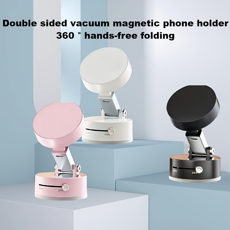 

Double Sided Vacuum Magnetic Bracket, 360 ° Folding For Watching Videos And Navigation, With