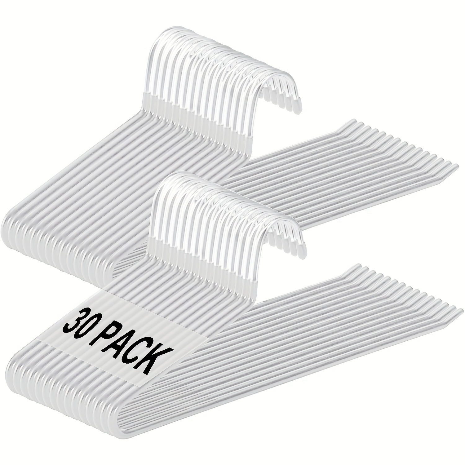 TEMU 30 piezas de perchas para pantalones de metal dorado, perchas para pantalones de abierto, almacenamiento de ropa, perchas para pantalones de