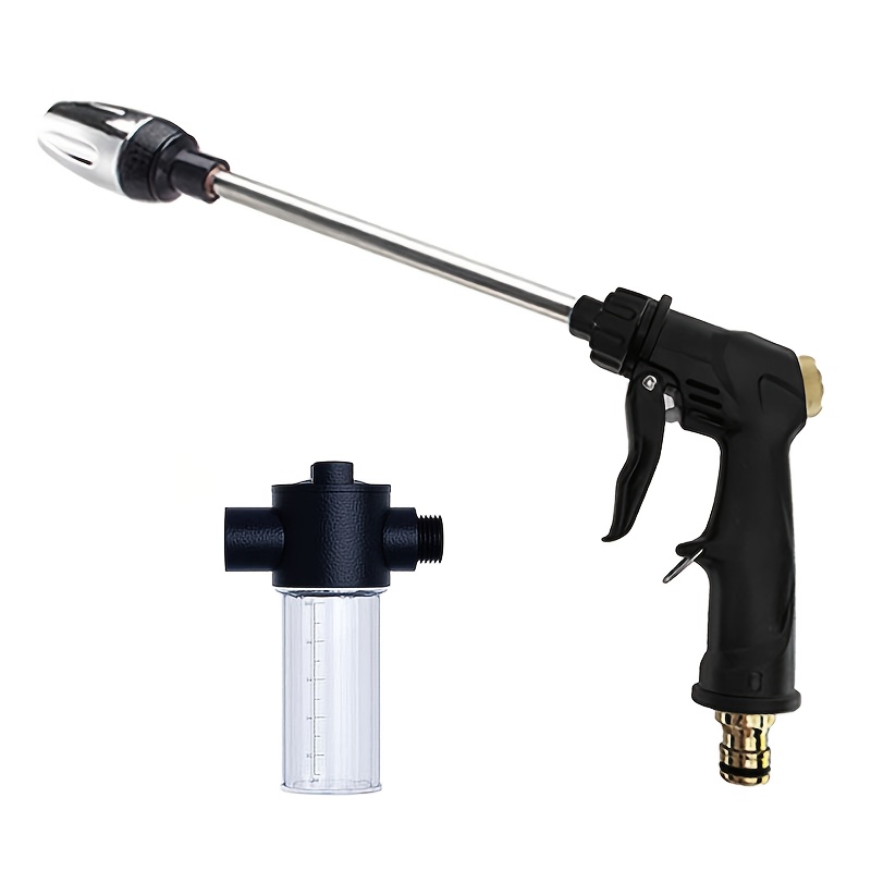 TEMU 1pc High-pressure Cleaning Machine With Foam Long Handle Spray Gun Plastic For Rv Cleaning Applicable To Car Garden And Outdoor Cleaning