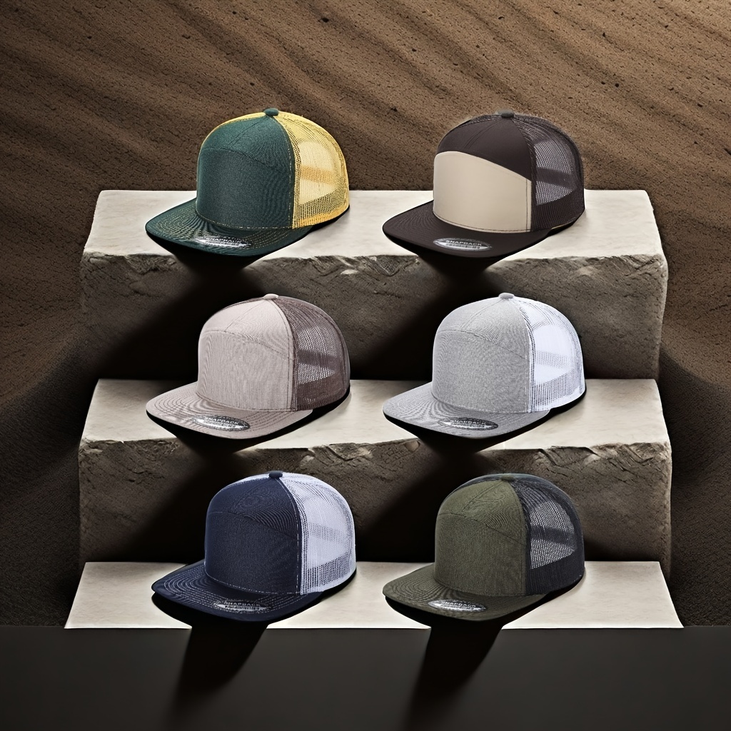 

1pc Unisex Cap, -pattern, , Hat, Polyester , Pvc , For 's, Mardi , -
