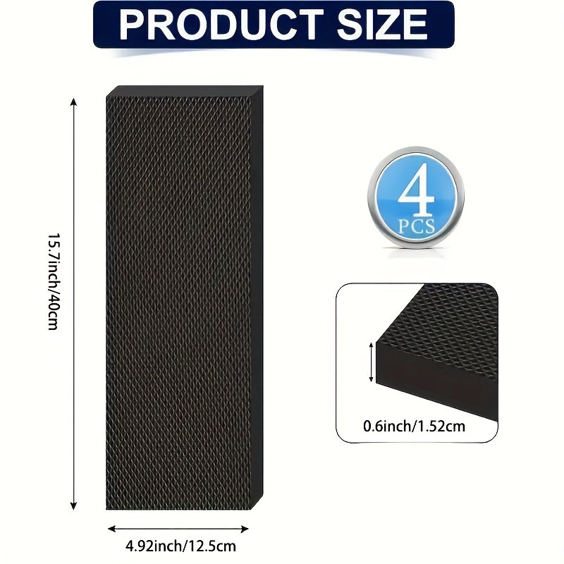 TEMU 4pcs Thickened Strong Adhesive Eva Cushioning Bumpers, Featuring A Textured Surface, Designed For Car Bumpers And Door Protection, Garage Wall