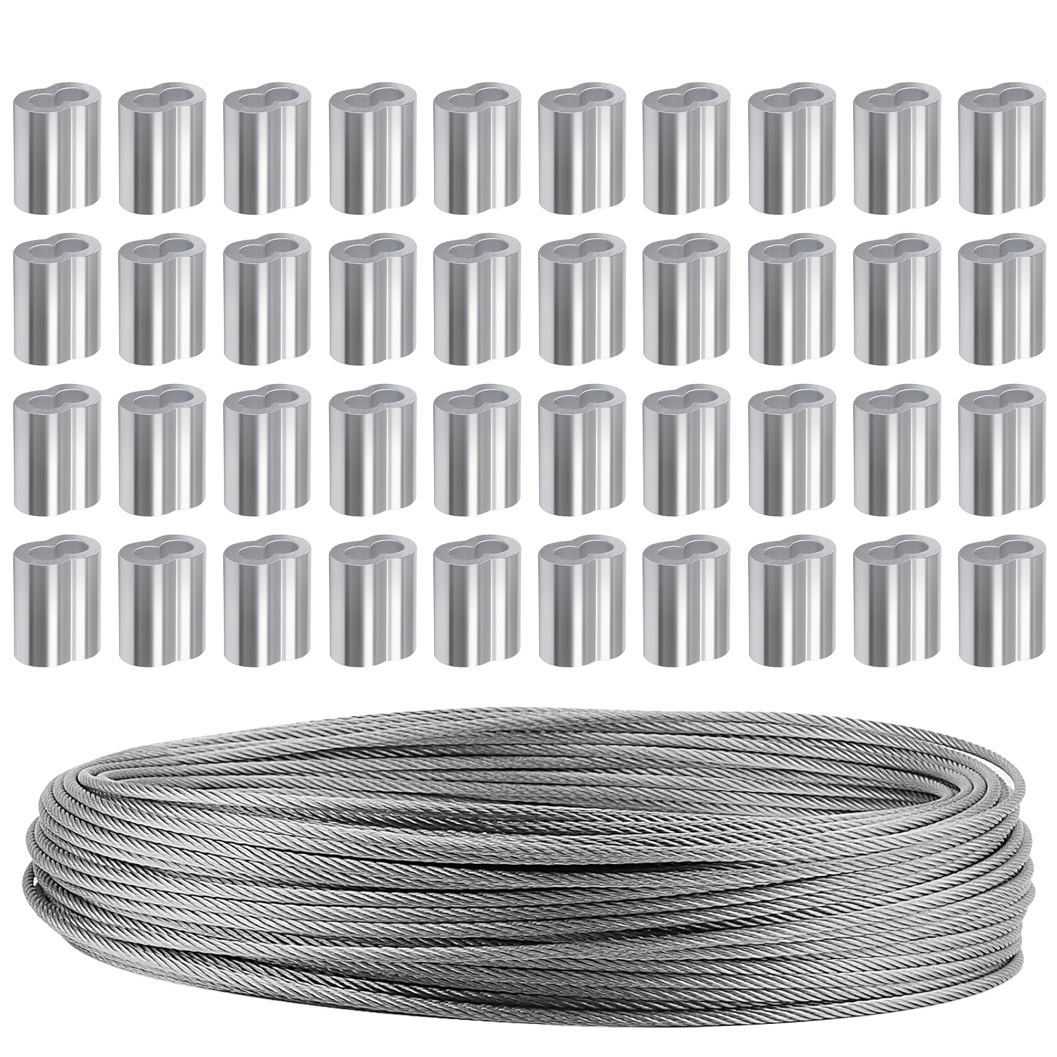TEMU 30 Meters Anti-bite 304 Stainless Steel Wire, Leader Wire, With Wire Cutter Additions, Aluminum Sleeve Components, Designed For Fish With Sharp