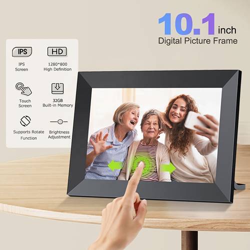 photo frame 10 inch wifi digital photo frame share pictures and videos via appauto rotate suitable for portraits landscapes home office decoration office photo display stylish durable frame home decoration