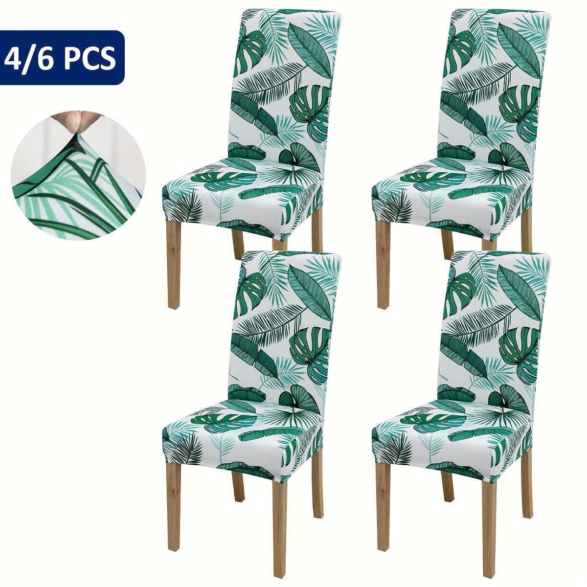 

4/, Spring And Summer Style Type Printed Dining Room Chair Cover, Protective Furniture, Home Decoration, Holiday , Dining Room Living Room Kitchen Dining Chair Slipcover