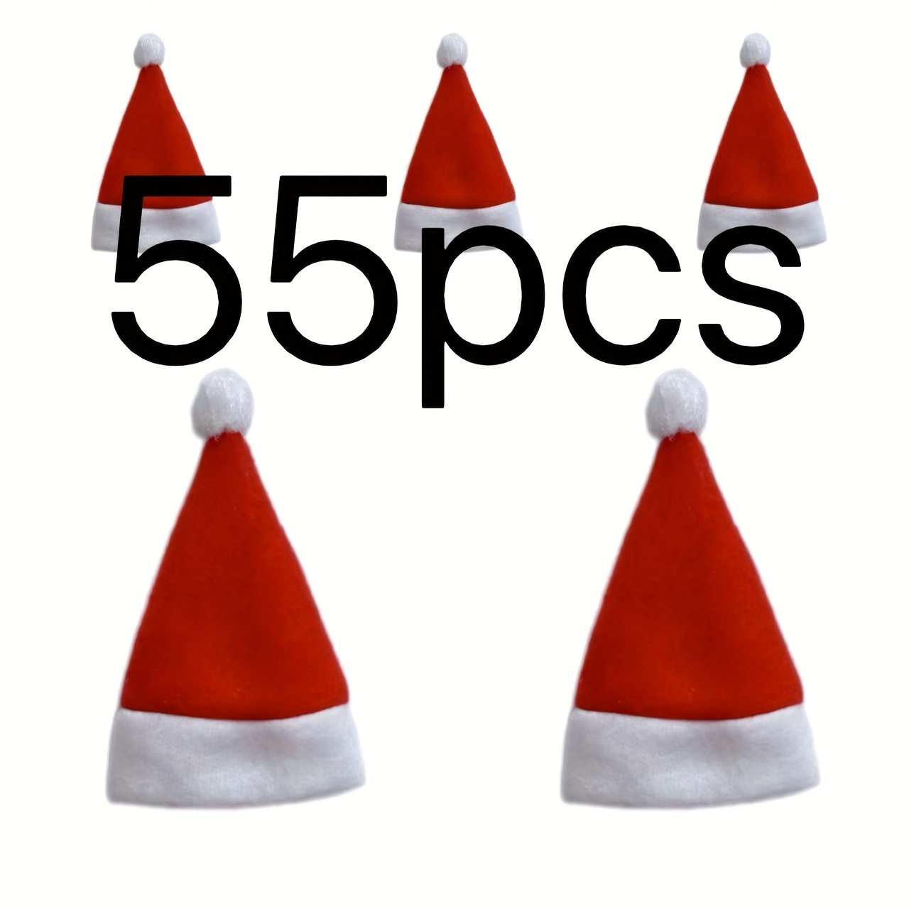 TEMU 55pcs Christmas Hat Set, Family Set, Essential Christmas Decorations, Christmas Gifts