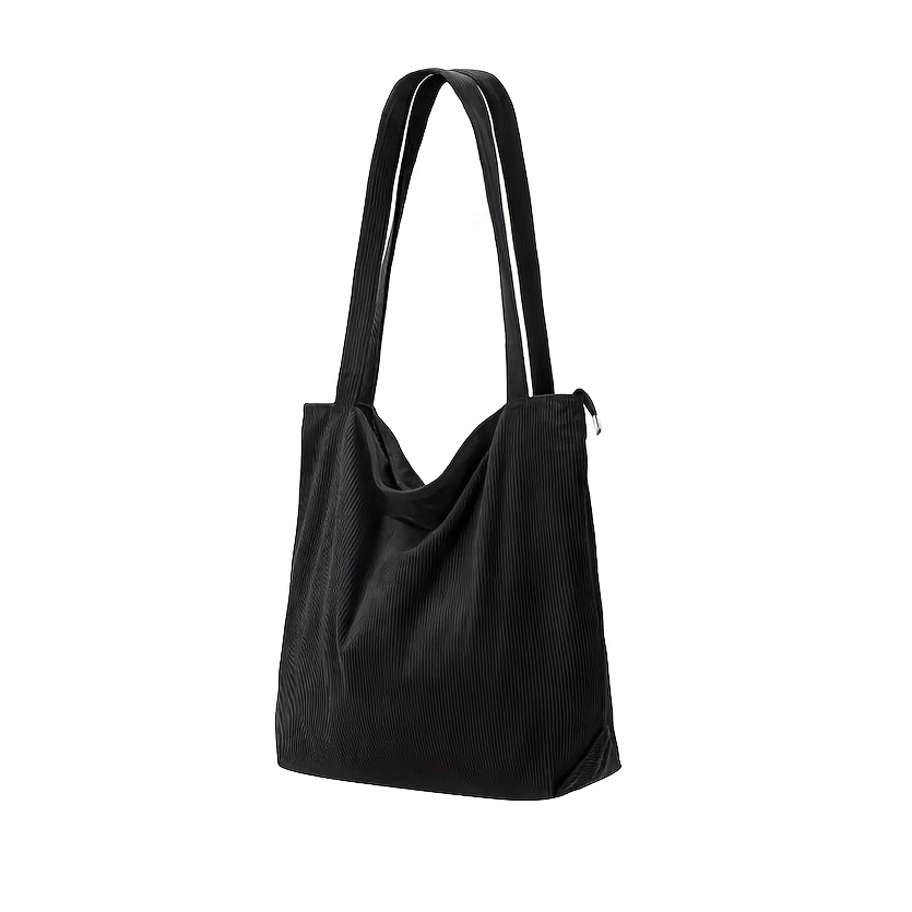 Autumn And Winter Corduroy Handbags, Plush Handbags For Women, Corduroy Material Is Soft And Comfortable, Suitable For Season And Adults, Birthday Gifts, Party Gifts (black)