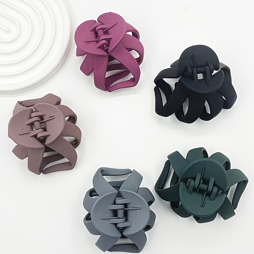 5pcs Matte Octopus Claw Hair Clips Hair Styling Accessories Gifts For Women
