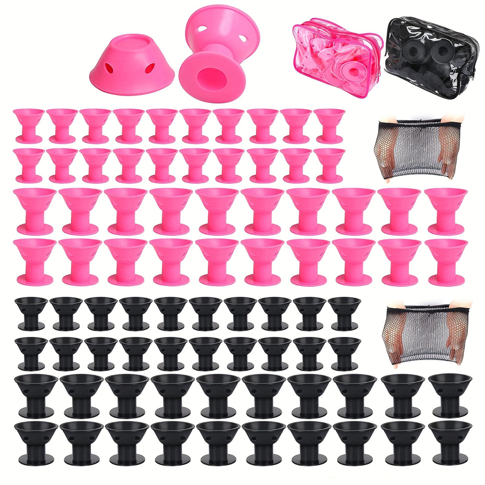 

41pcs Curlers Set - No , -free Styling Types, Diy Hairstyling & Accessories Kit