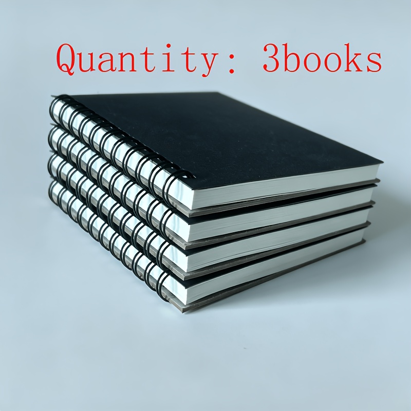 Image of 3pcs Set Of Sketchbooks - High Quality Acid-free Watercolor Paper, Spiral Binding, Each Book Contains , Suitable For Painting, Writing And Creative - For Students, Artists And Enthusiasts