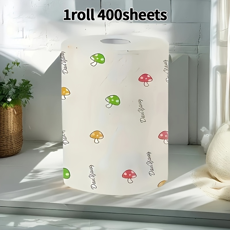 TEMU 1 Roll Of 400 Sheets, Lazy Towels, Disposable Kitchen Cleaning Towels, Washable Dry And Wet Towels, Dishwashing Towels, Degreasing And Cleaning