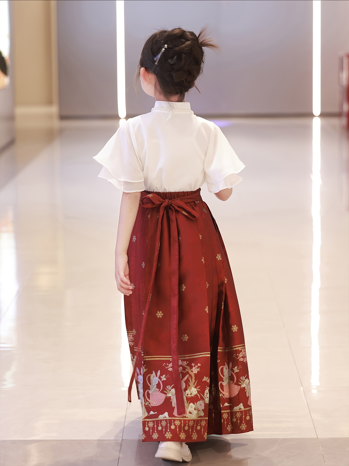 horse skirt girls ethnic style two piece dress girls summer Temu