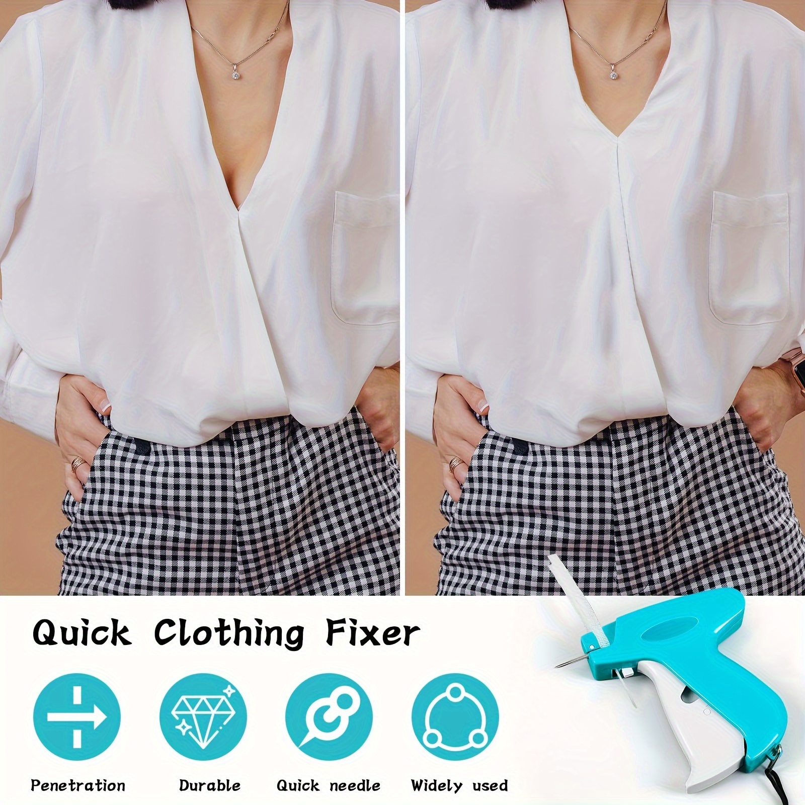 1 Set Instant Fix Micro Stitch Gun Portable Clothing Repair Tool For