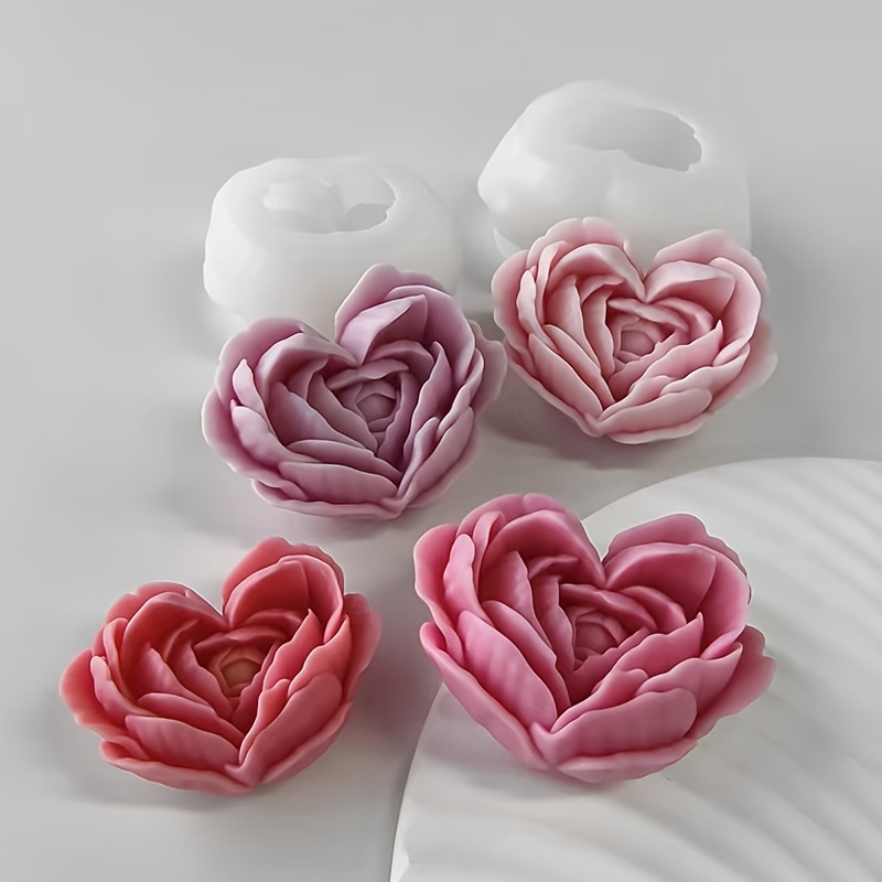 

Mold Rose Aromatherapy Candle Mold Diy Handmade Flower Valentine's Day Flower Hand Companion Plaster Drop Silicone Mold