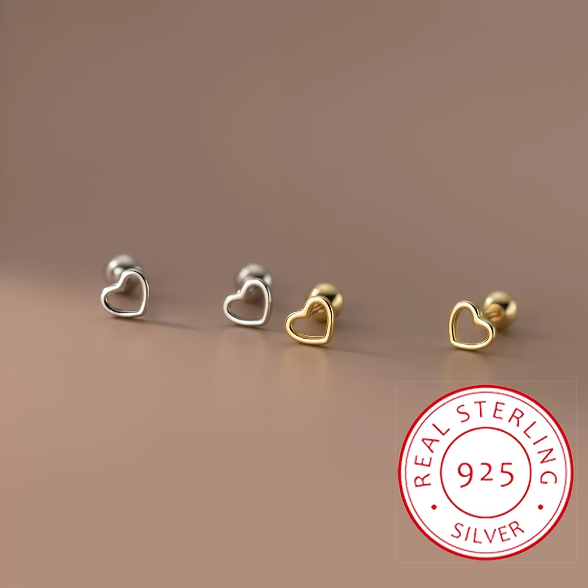 

1.3g/0.05oz S925 Sterling Silver Exquisite Ear Jacket Hollow Heart Shaped Stud Earrings Jewelry, Elegant Minimalist Style Jewelry Accessories French Jewelry Gifts For Birthday And Festival