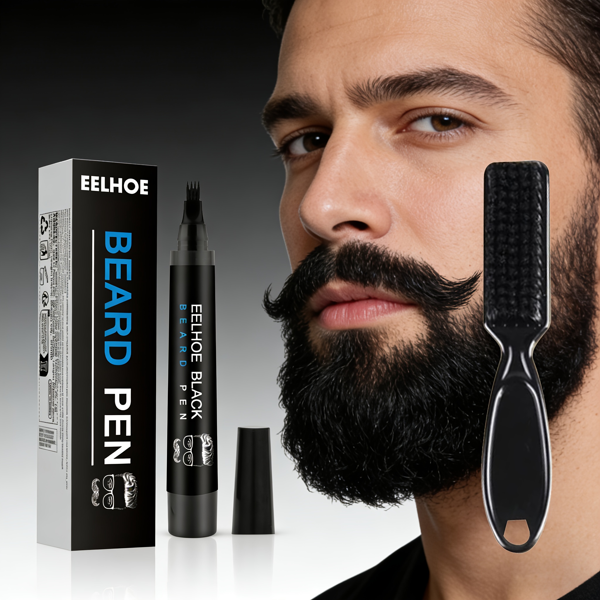* Beard Filling Pen Kit - * Beard Pencil for Men, Waterproof And Sweat-Proof * a * And Full * a Great Holiday Gift for Men
