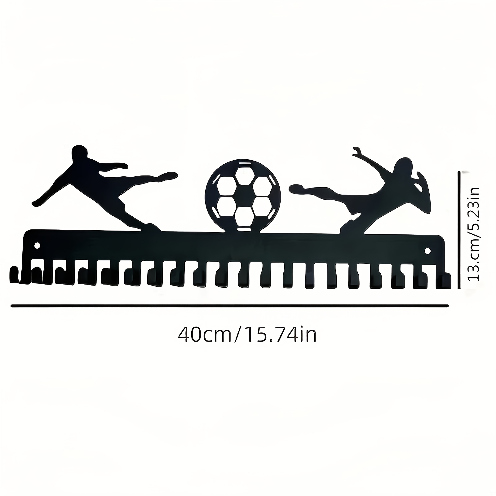 Image of Heavy-duty Football Medal Hanger Display Stand - Wall-mounted Metal Holder For Over 50 Medals, , Solid For Sports Awards & Decor, Medal Wall Hanger, Sleek Wall Mount, Sturdy Construction