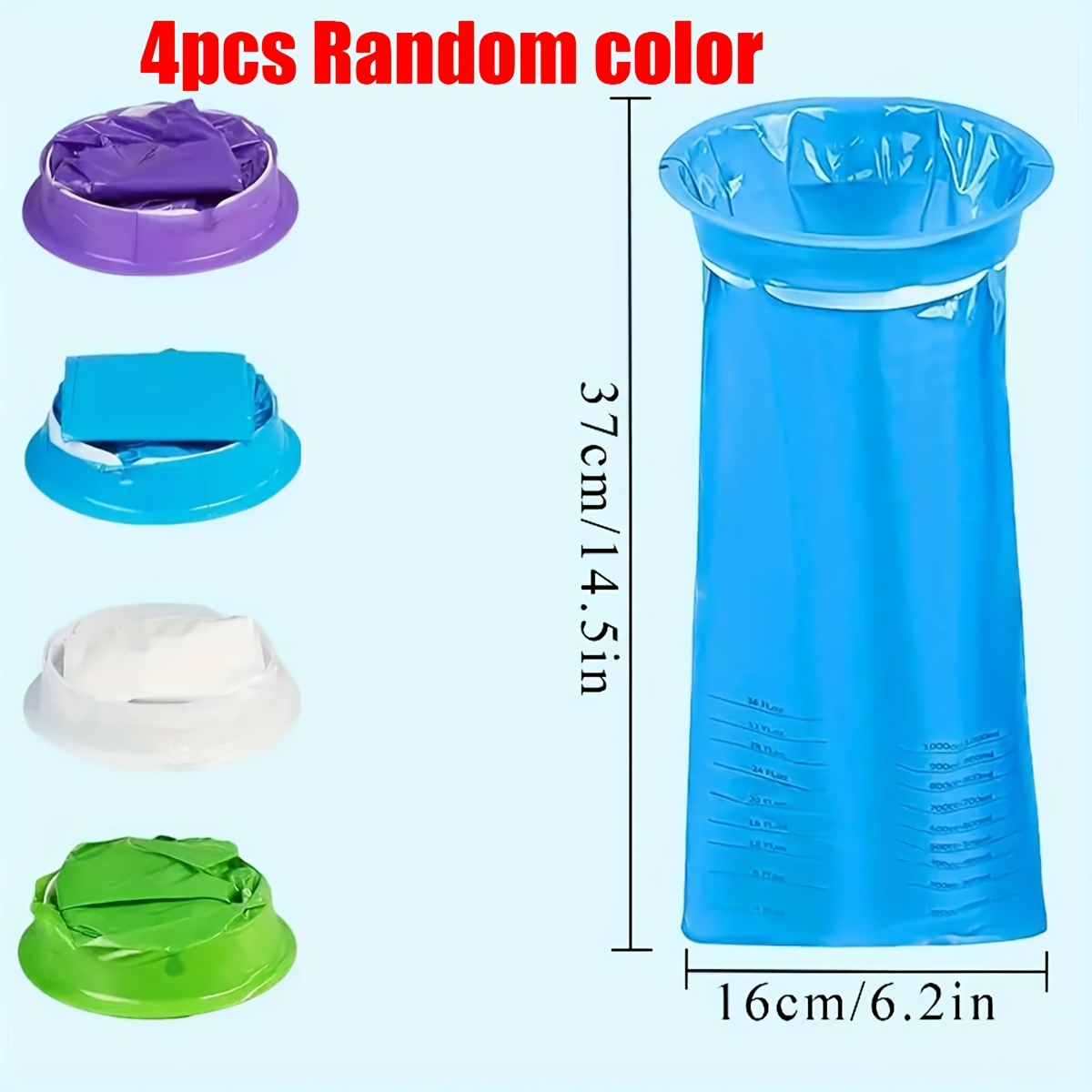 Image of 4-pcs Random Colors / 10-pcs Blue Car Portable Bags, Leak-proof And Anti-spill Vomit Bags For Outdoor Travel, Sports, And Emergency Use