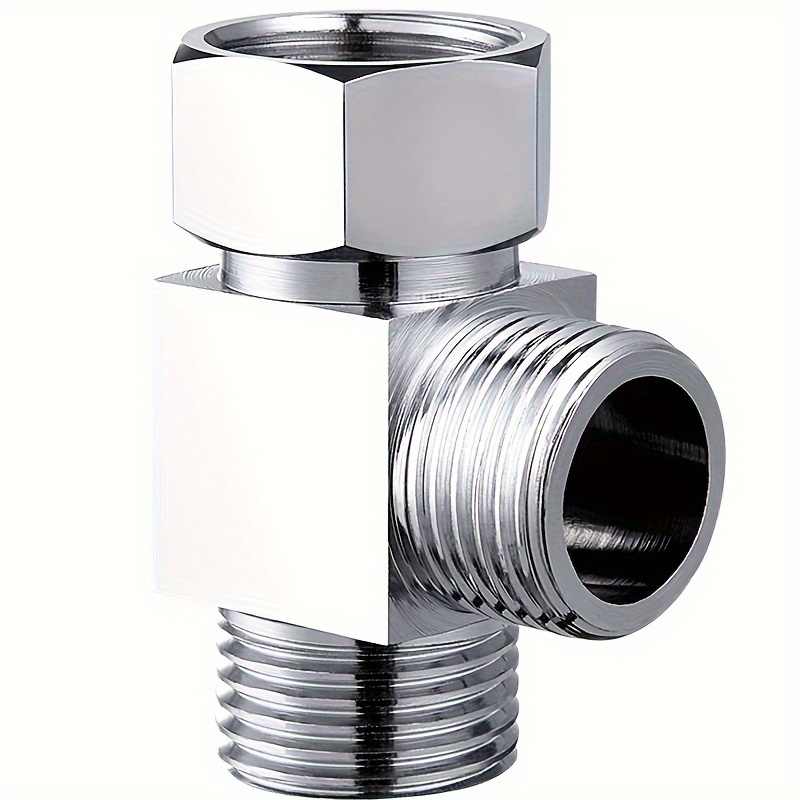 Brass Three-way Valve With 1 Inlet And 2 Outlets, A Converter For Water Pipes, Featuring -connect Faucet And Switch
