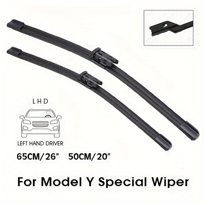 Car Wiper Blade For Model 3 2018-2024 Front Window Windscreen Windshield Wiper Blades Push Button Auto Additions