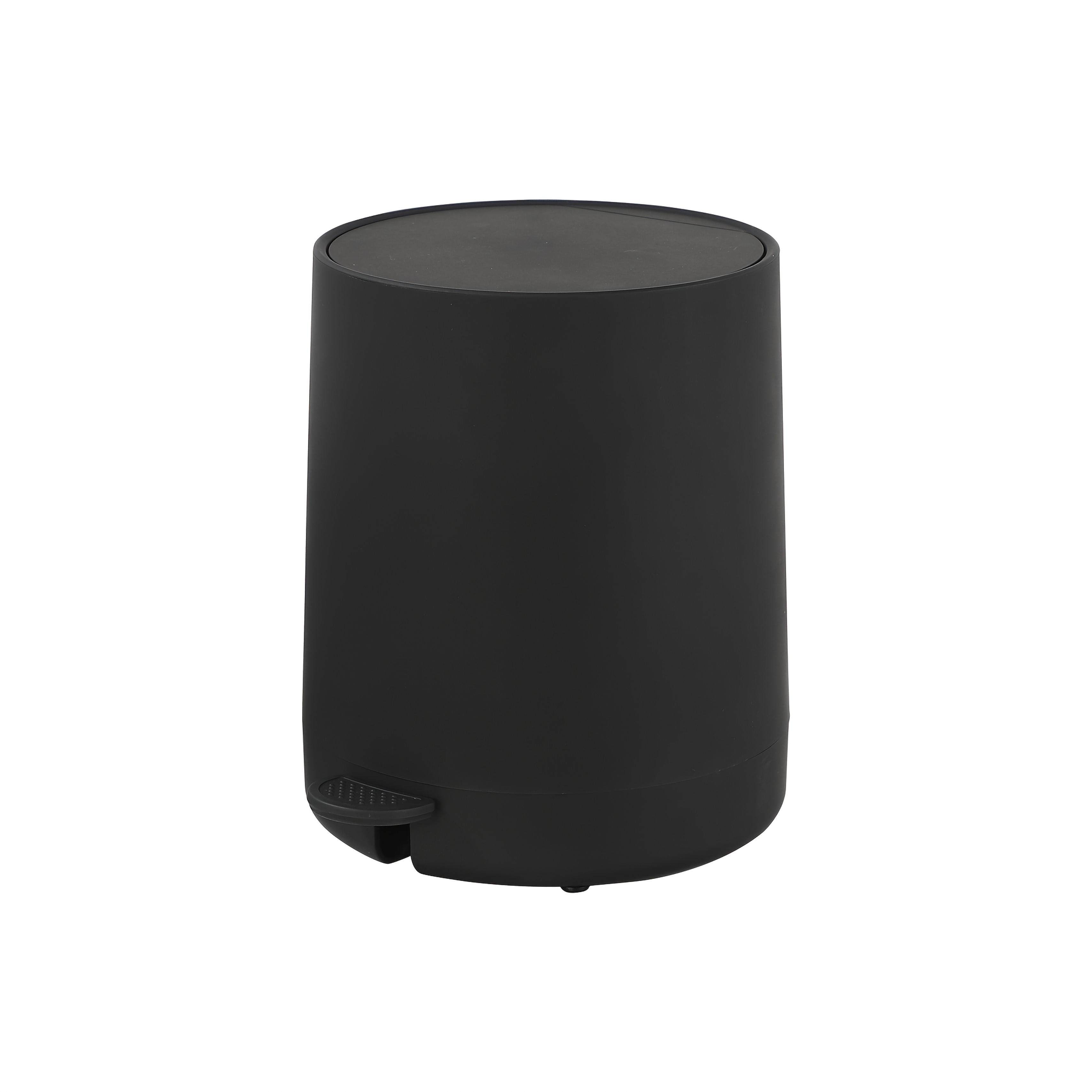 Image of Household Pedal-operated Black Trash Can With Lid, Suitable For Kitchen, Living Room, Hotel, And Office Bathroom Accessories