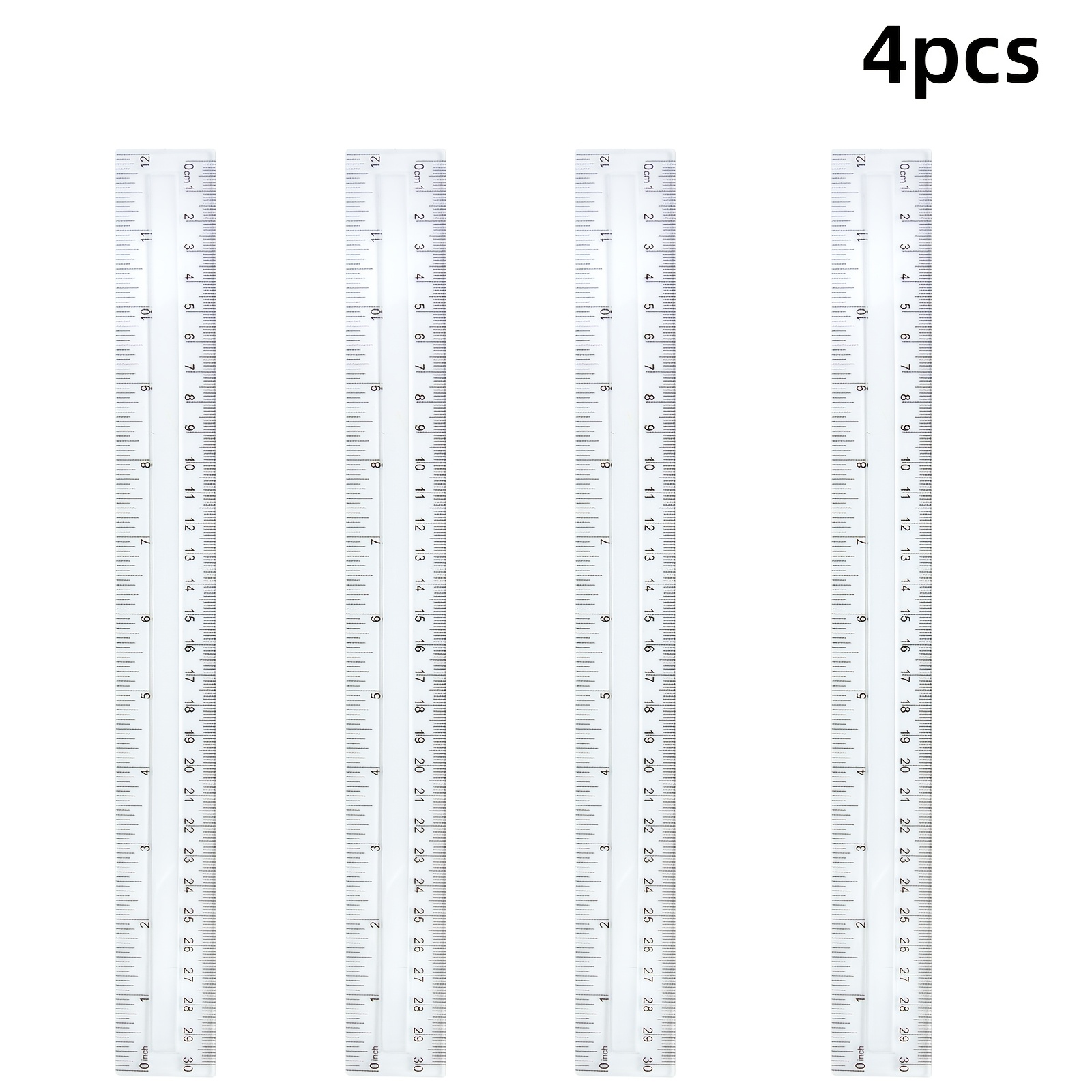 Image of 12-inch 30cm Transparent Acrylic () Curved Ruler, Durable Plastic Hollow For Teachers And Students, Classroom Teaching Tools