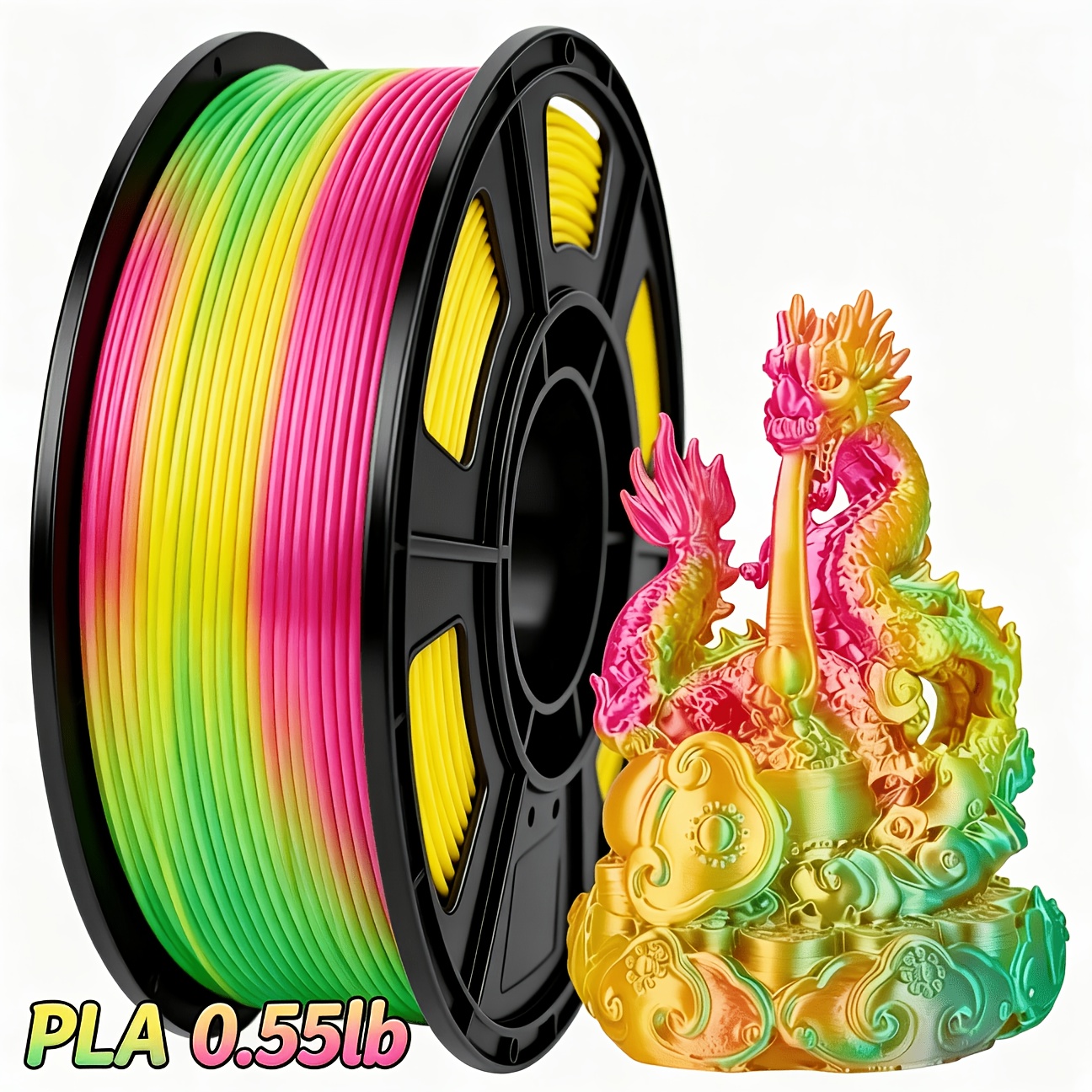 TEMU 3d Printer Filament Compatible For Most Fdm Printers - Pla 1.75mm Spool, 250g/0.55lb High-quality Durable Material Suitable For Diy Projects,