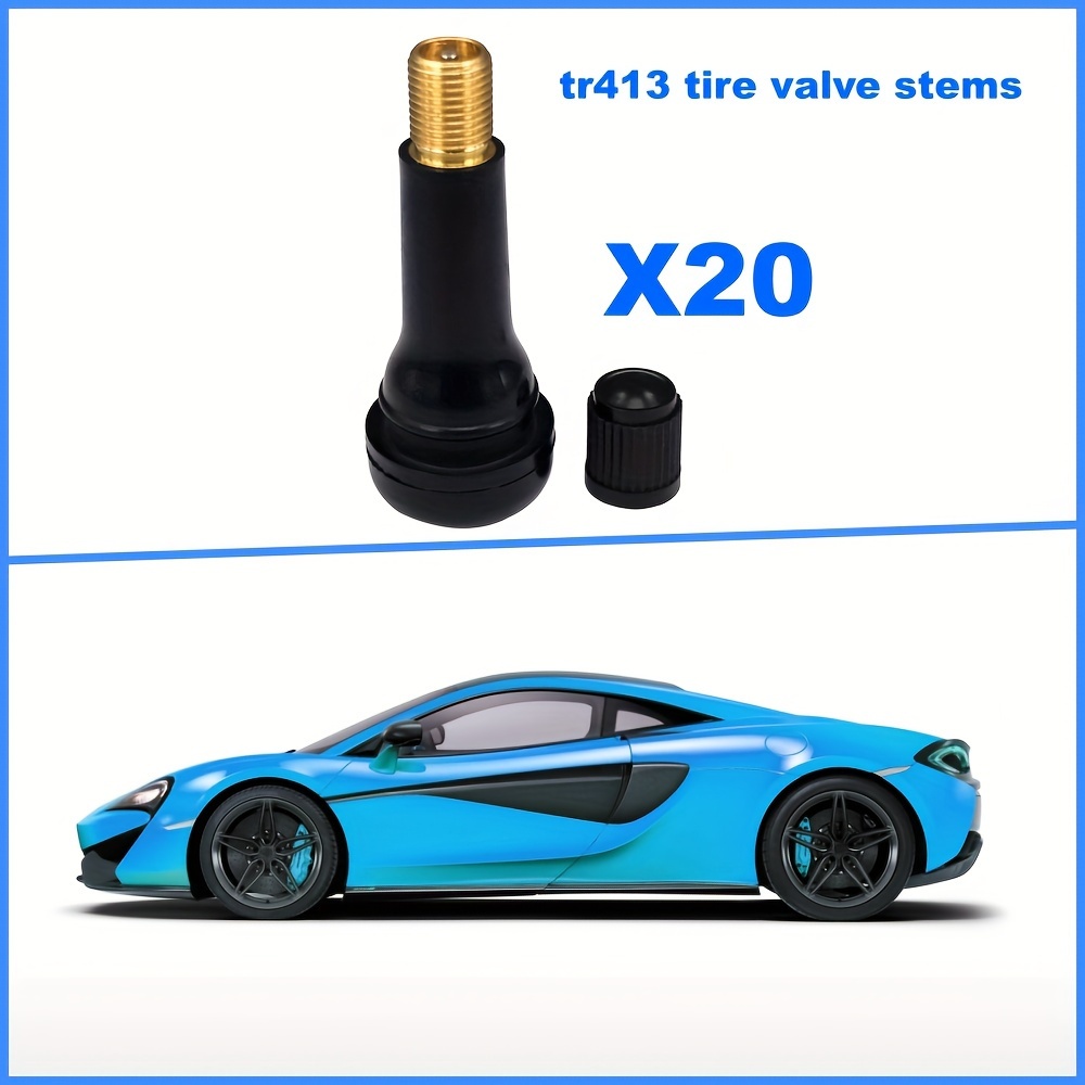 

20pcs Tr413 Aluminum Alloy Valves For Cars, Vacuum Tires, Valves For Cars, Trucks, Motorcycles, Tubeless Valves With Valve Cores In Stock