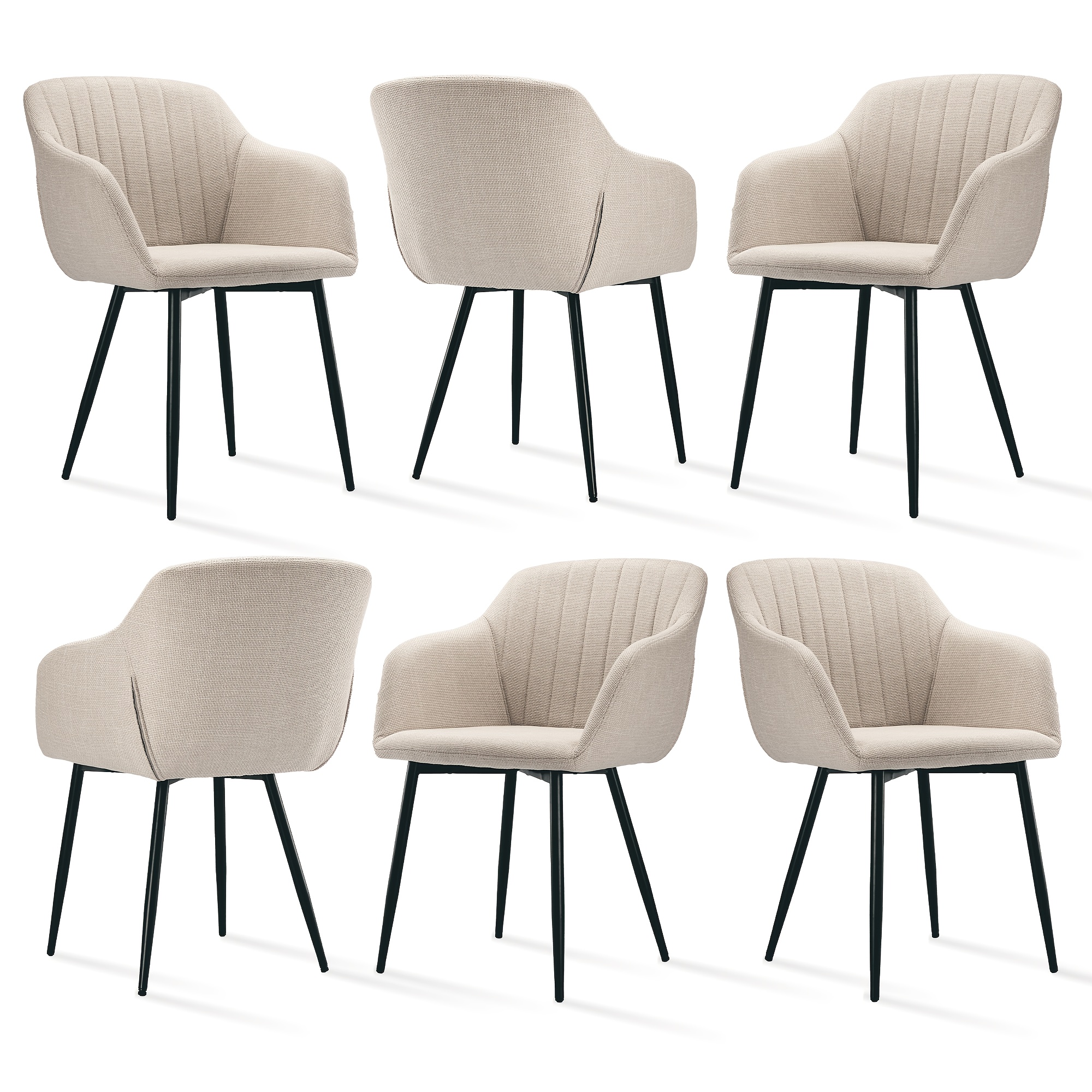 TEMU Chaises de salle à manger élégantes avec accoudoirs et soutien lombaire pour salon, cuisine et chambre, offrant un grand confort - Disponibles