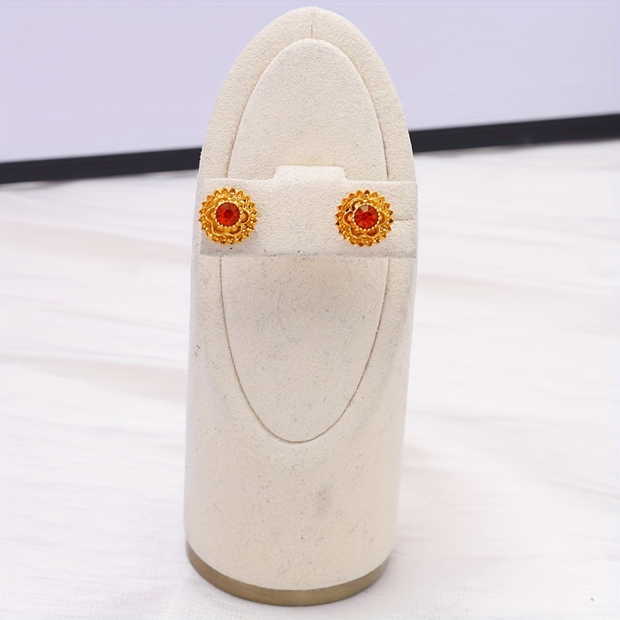 Middle Eastern Inspired Red Stud Earrings