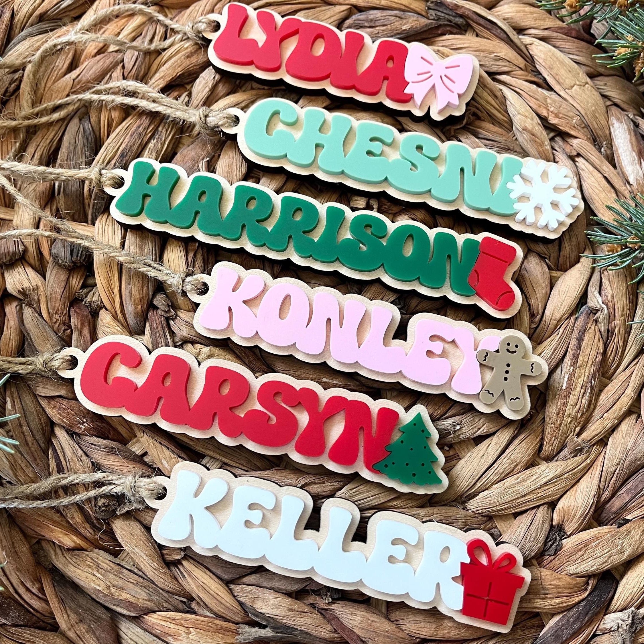 

Christmas Tag Personalized English - For Decor & Marking