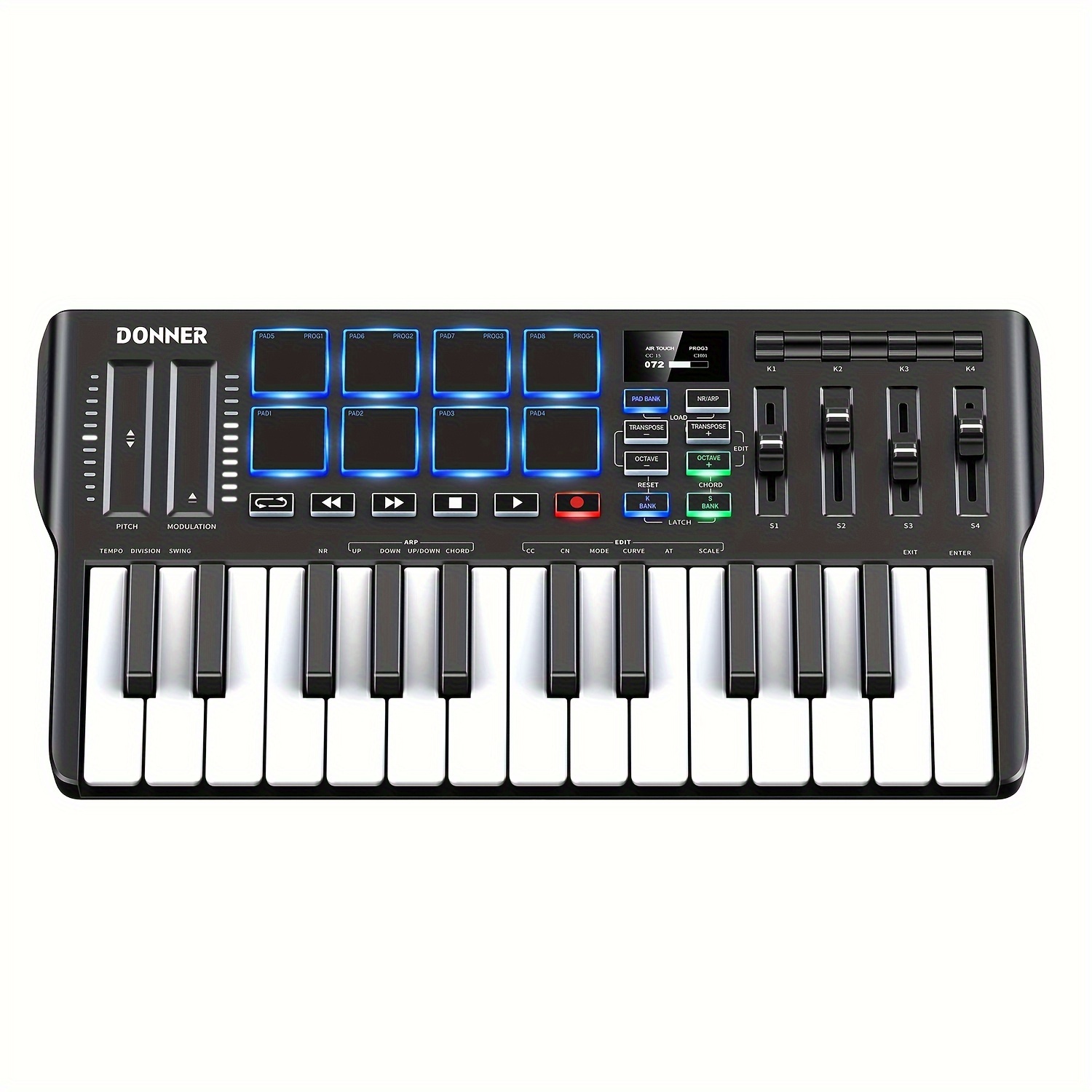 dmk25 pro midi keyboard 25 mini key portable usb c - Temu