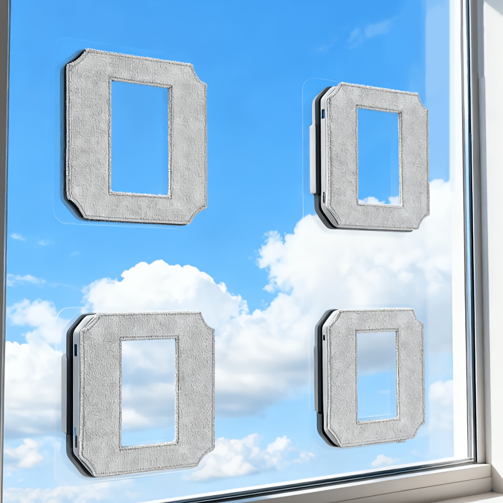 E-shop 4er-Pack Wiederverwendbare Fensterputz-Roboter-Pads (RC/Roboter-kompatibel) – Super saugfähige fusselfreie Wischpads,