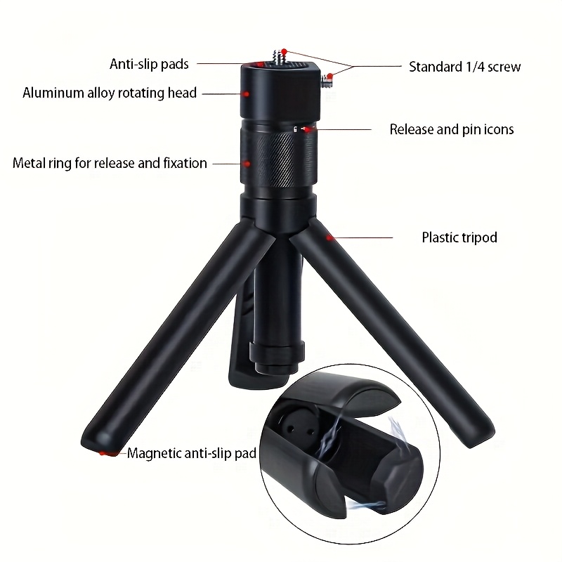 Multi Functional Time Handle 360 Degree Rotating Tripod With 1/4 Thread